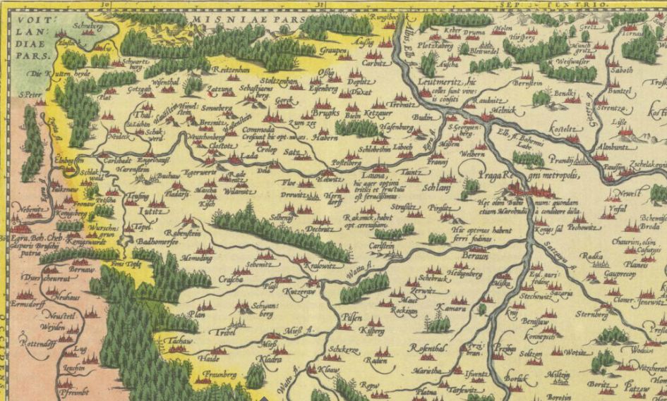 Crigingerova mapa- 1568 - výřez.