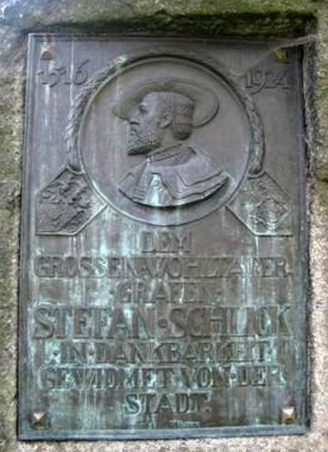 Památník Štěpána Šlika - deska