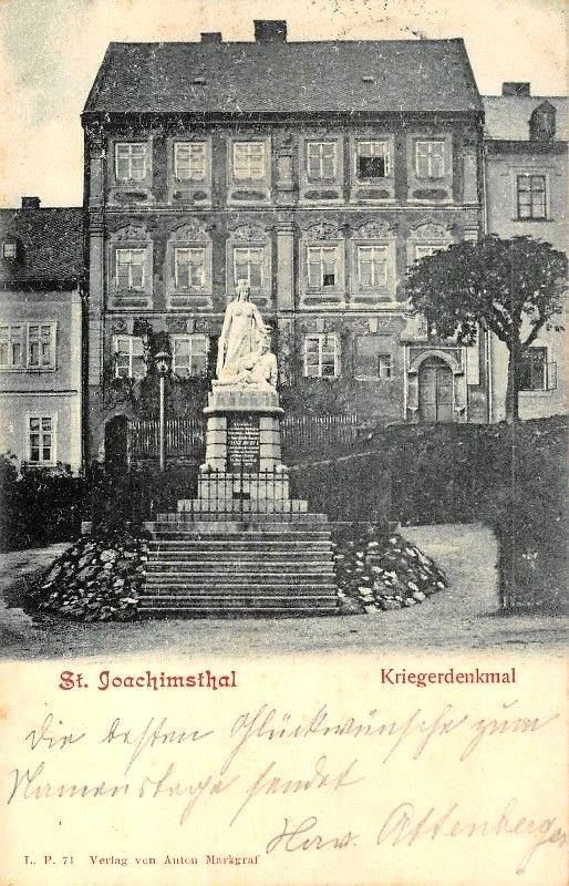 Pomník padlým v Prusko - Rakouské válce před děkanstvím