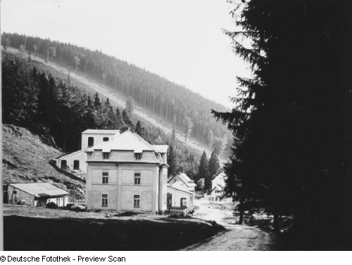 Správní budova dolu Štola Saských šlechticů v roce 1909