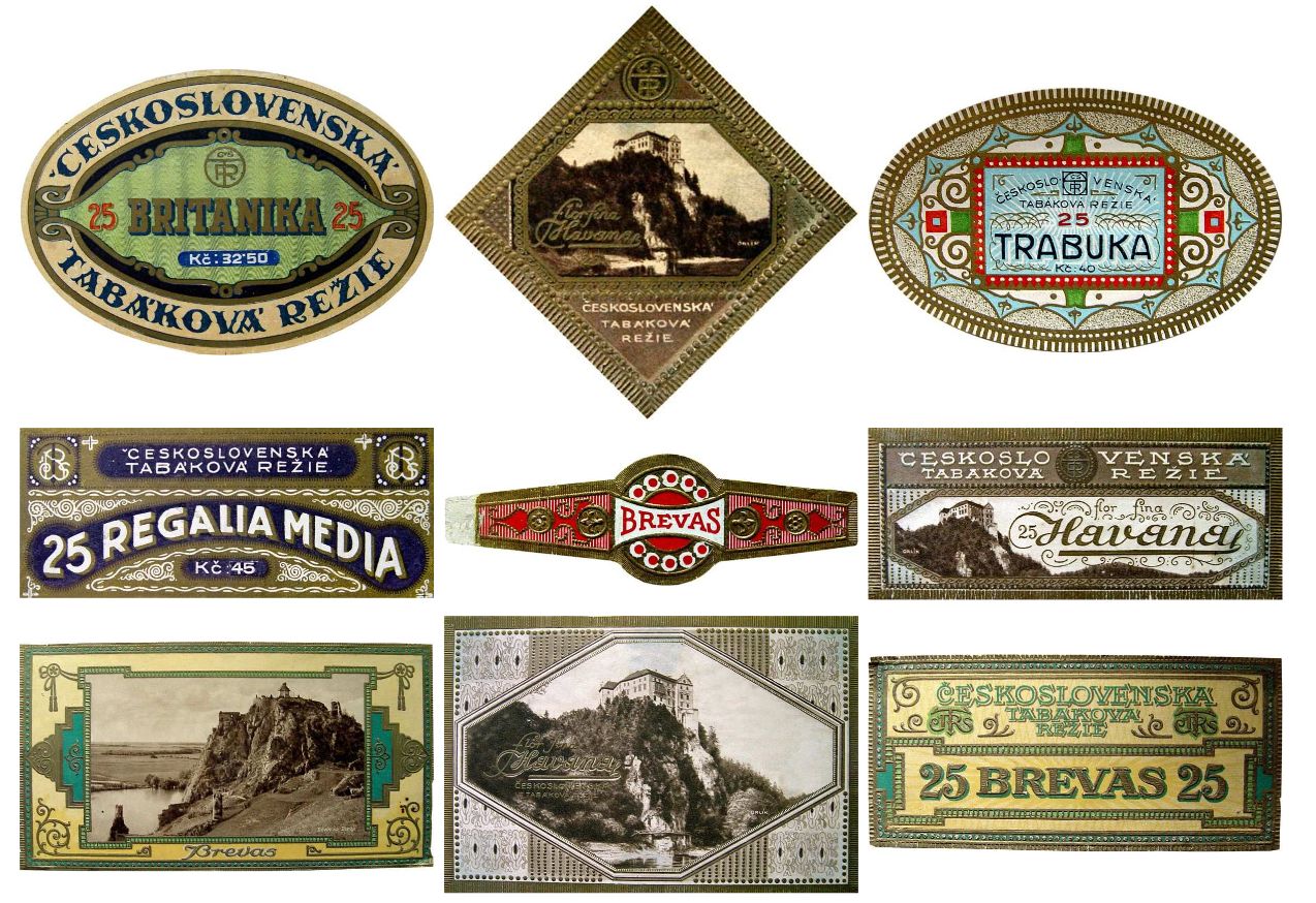 Etikety výrobků Tabákové továrny